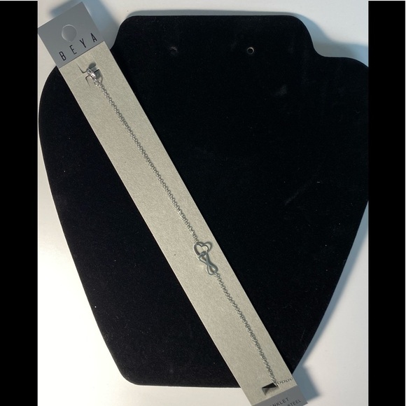 NWT Stainless Steel- Eternal Love Anklet- 9” plus 1.5” extender - Picture 3 of 5